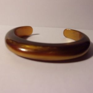 Rootbeer Brown Plastic Cuff Bracelet